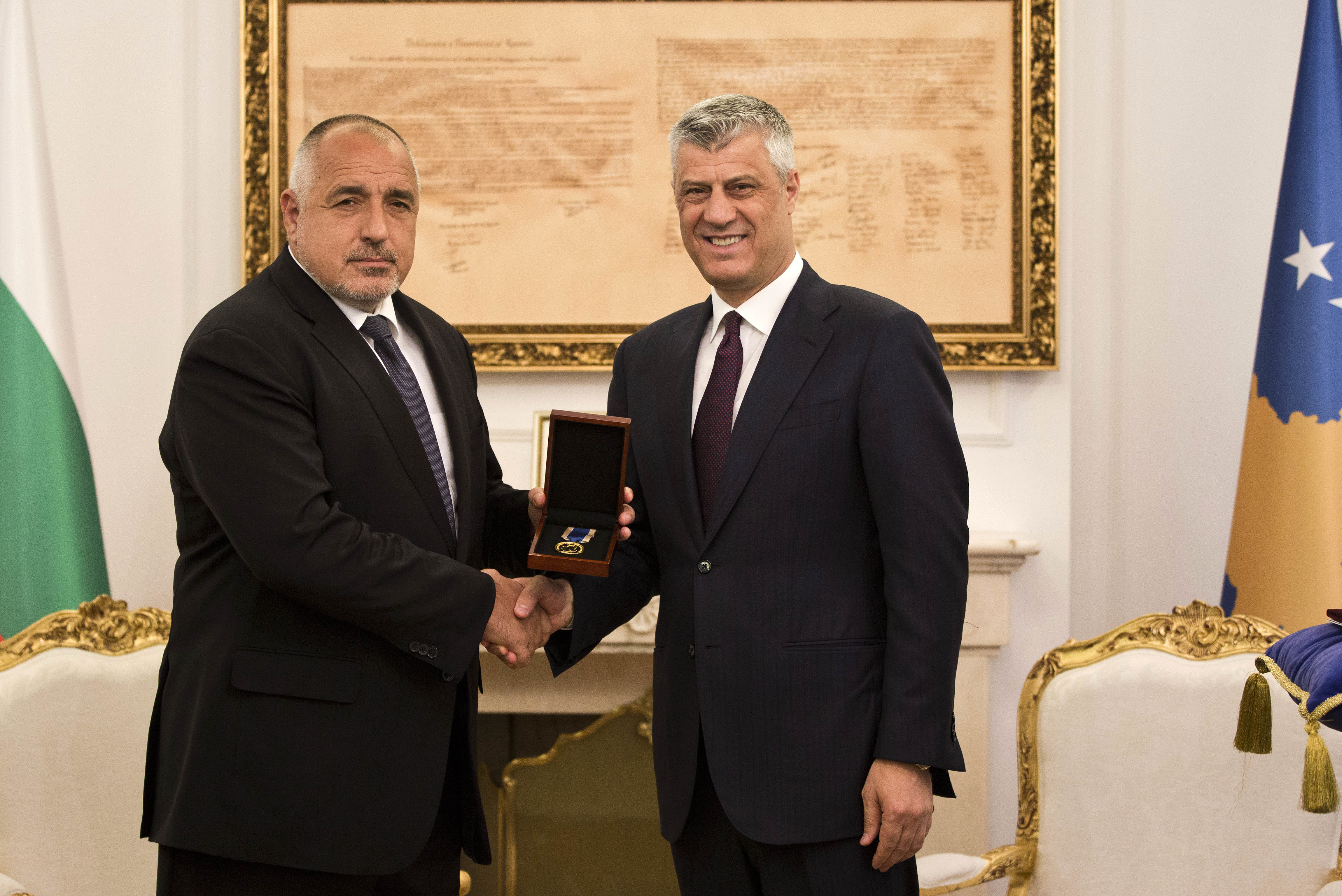 Бойко Борисов прие медал за свободата и независимостта на Косово