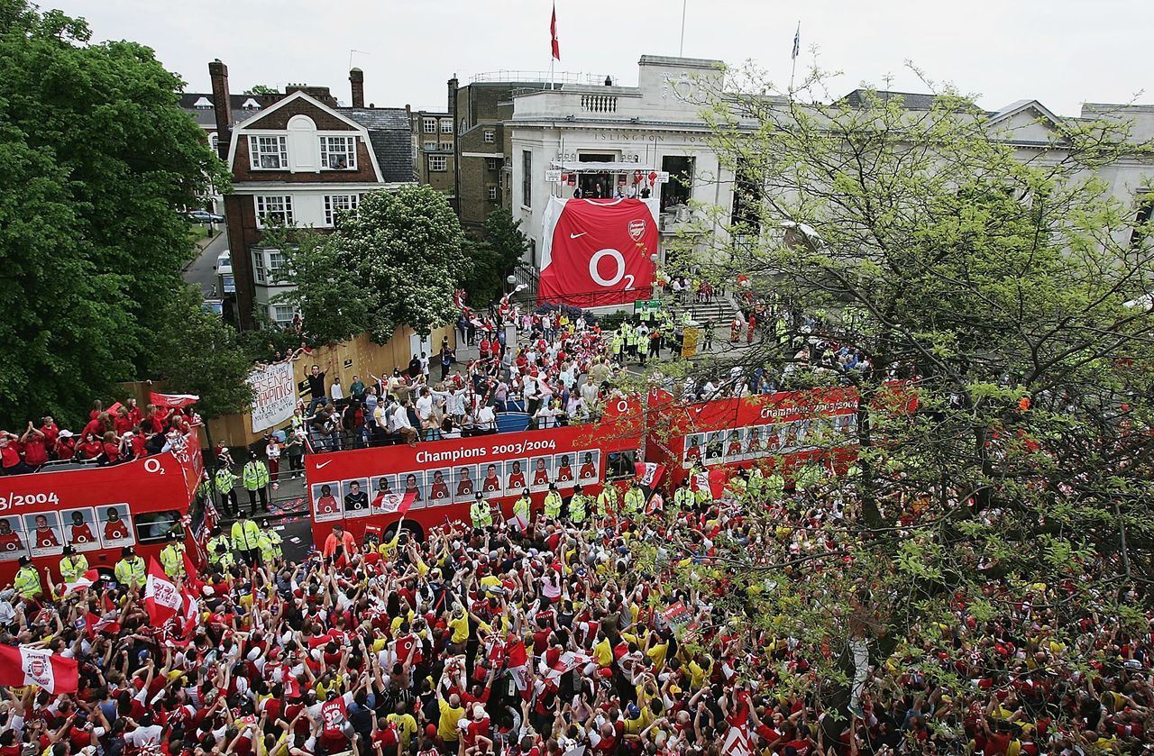 Поредният шампионски парад в Северен Лондон. Снимка: Getty Images