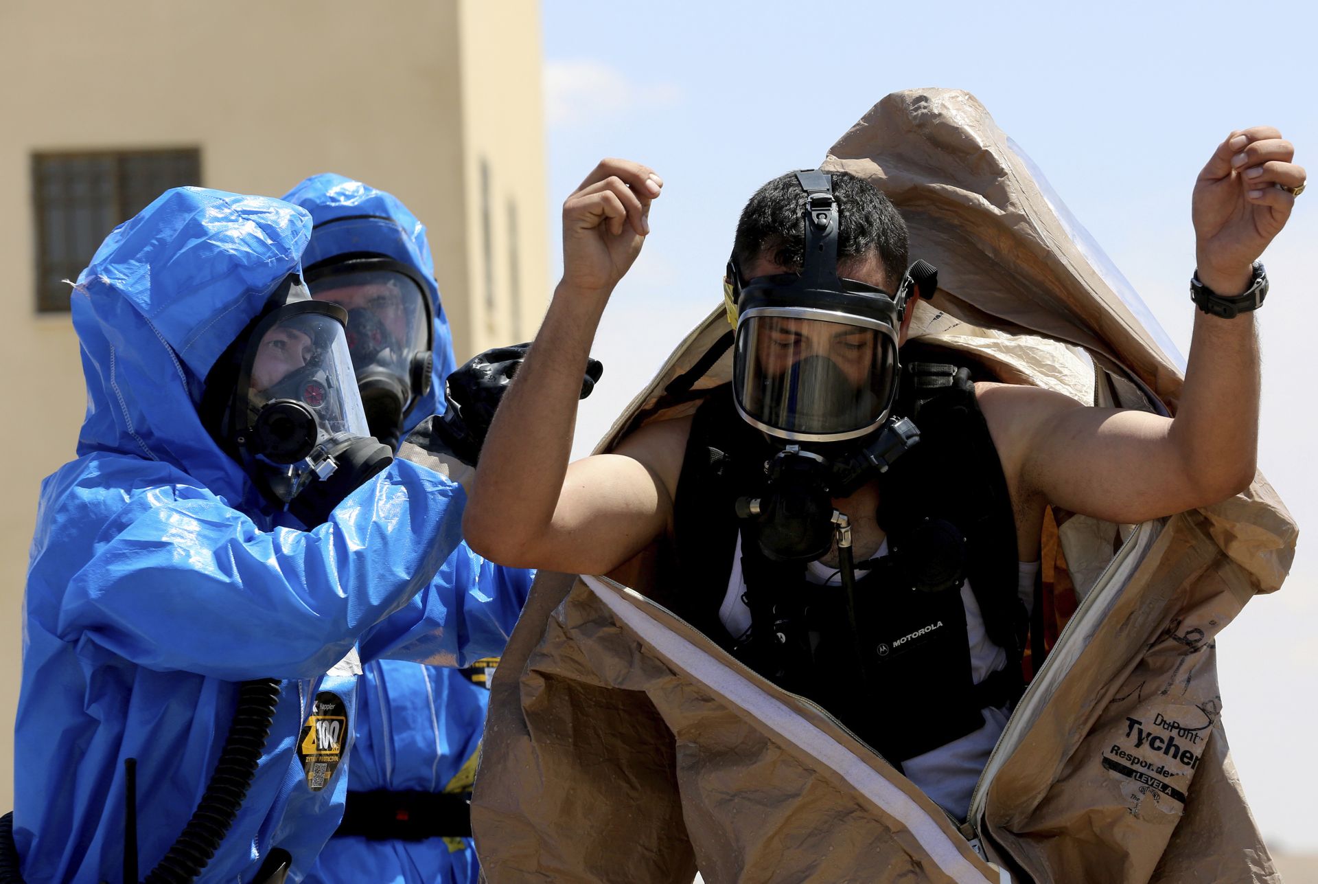 Съвместно учение на йорданските и американските сили за сигурност за откриване на химическо оръжие