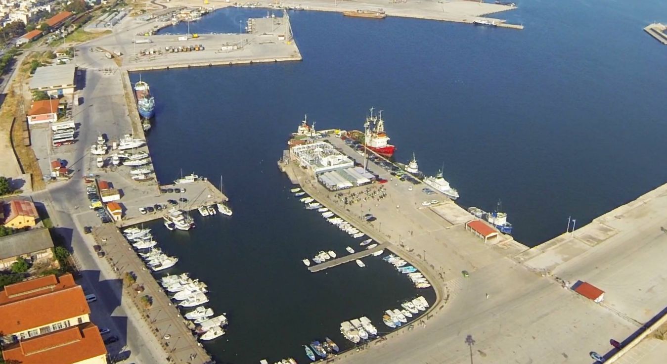 Снимка от въздуха на пристанище Александруполис