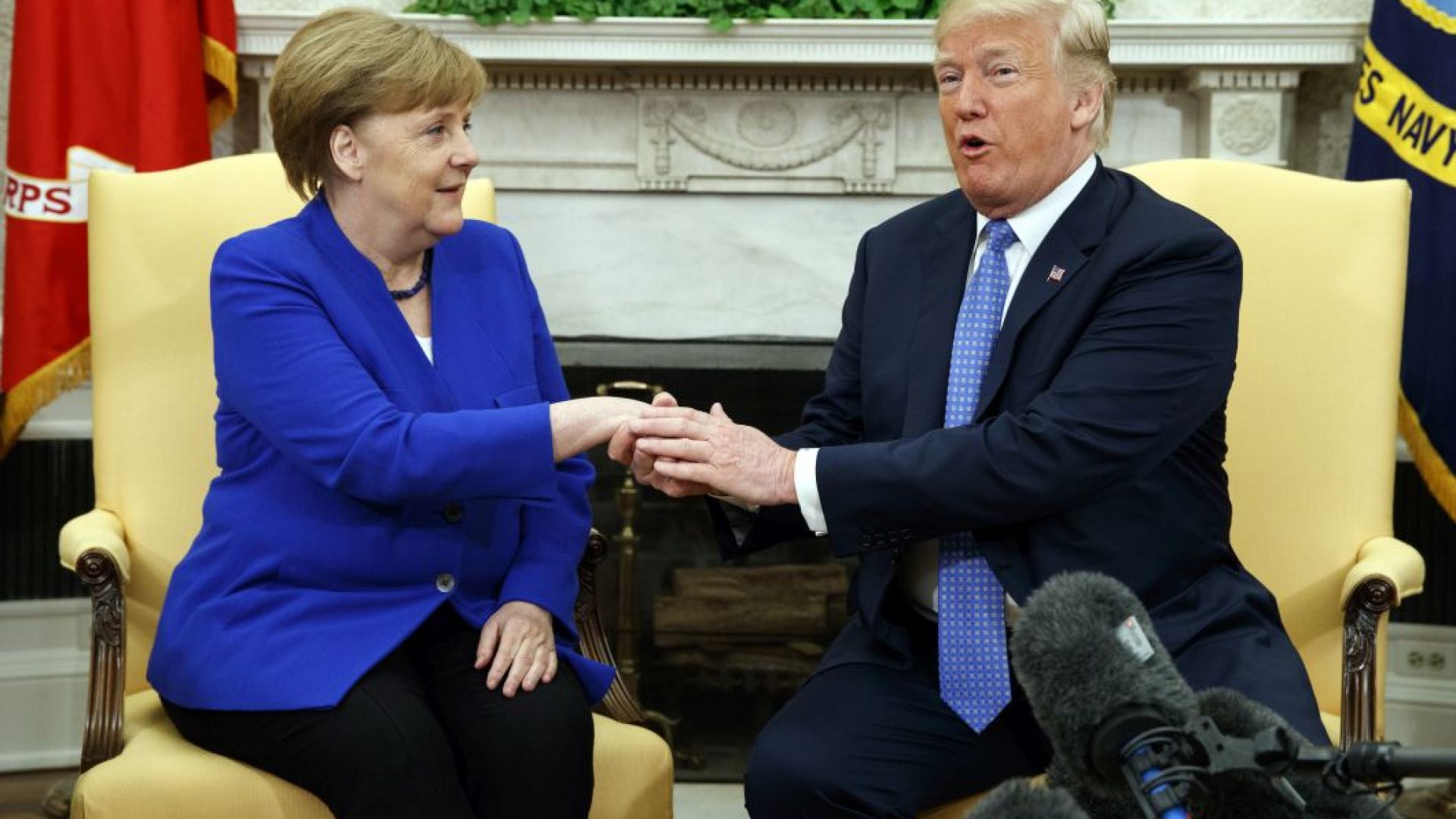 Германският канцлер Ангела Меркел призова днес американския президент Доналд Тръмп