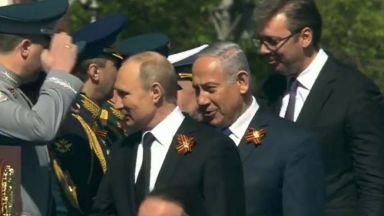 Нетаняху и Вучич -  с Путин на парада в Москва (снимки)