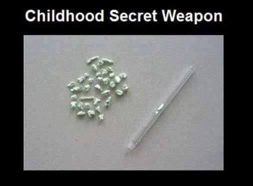 Тайно оръжие - химикалка и топченца от хартия