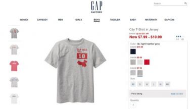 Gap се извини за продажбите на тениски със "сбъркана карта" на Китай