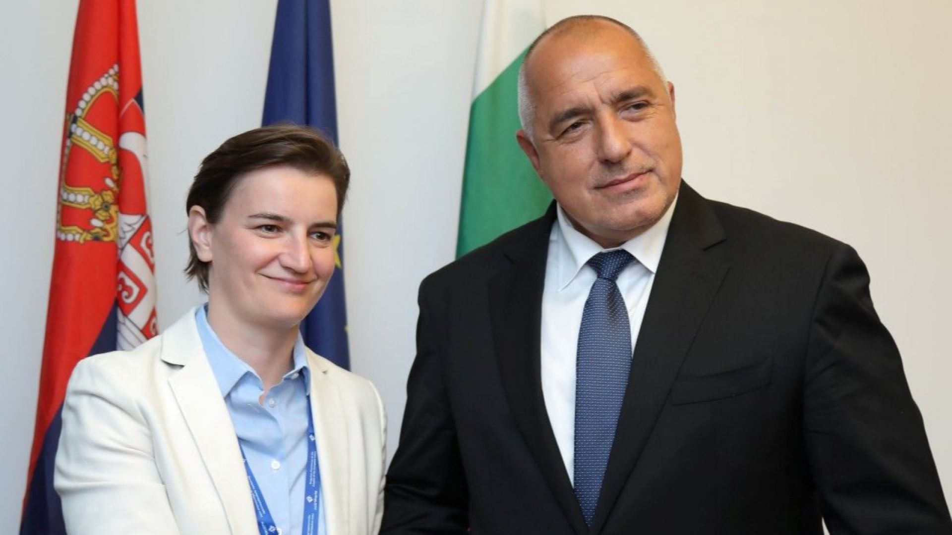 Премиерът Бойко Борисов и премиерът на Сърбия Ана Бърнабич