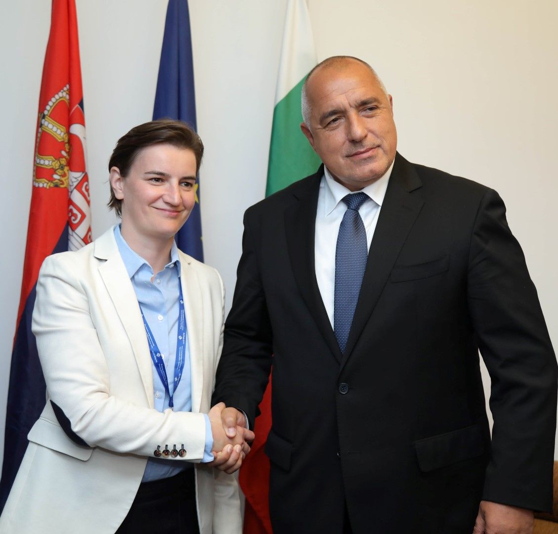 Премиерът Бойко Борисов и премиерът на Сърбия Ана Бърнабич