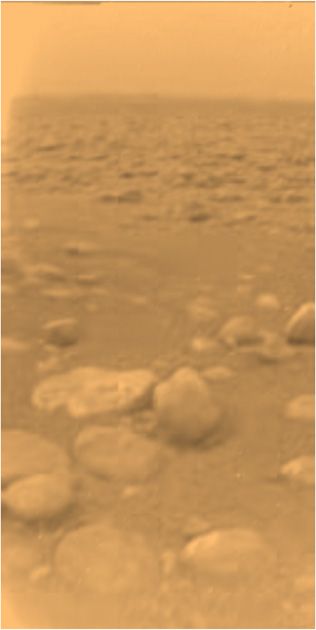 Единственото реално изображение от повърхността на Титан