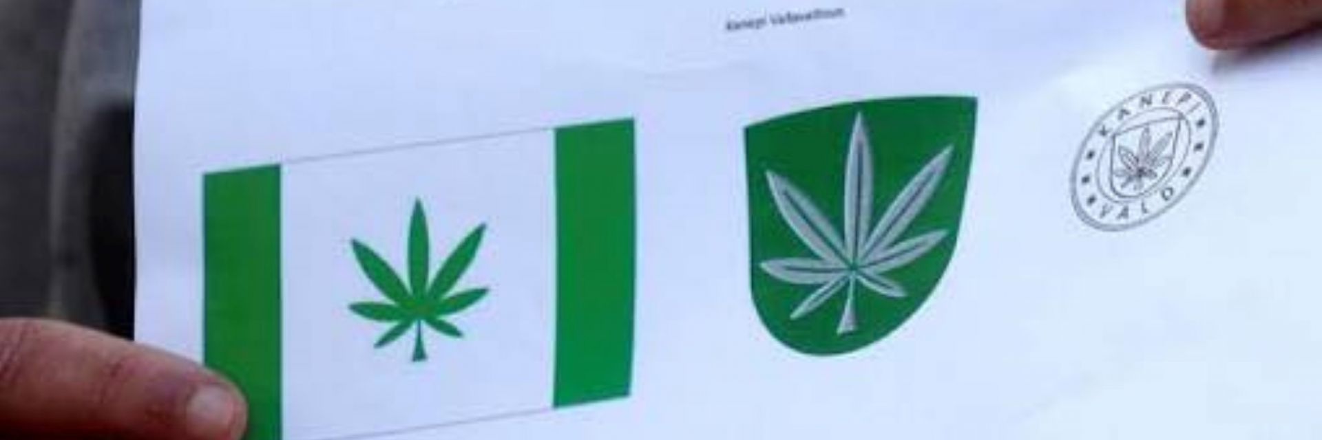 Eстонски град сложи листо марихуана на флага си