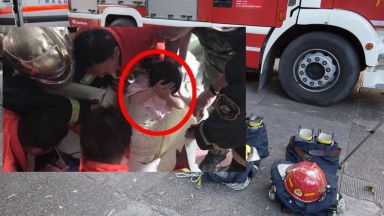 8 пожарникари вадиха 4-годишно дете, заклещено в пералня (видео)