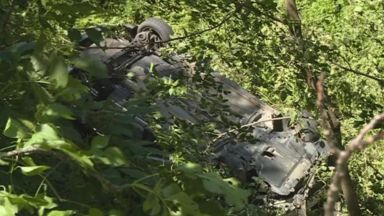Автомобил падна в пропаст край Симитли, шофьорът е загинал