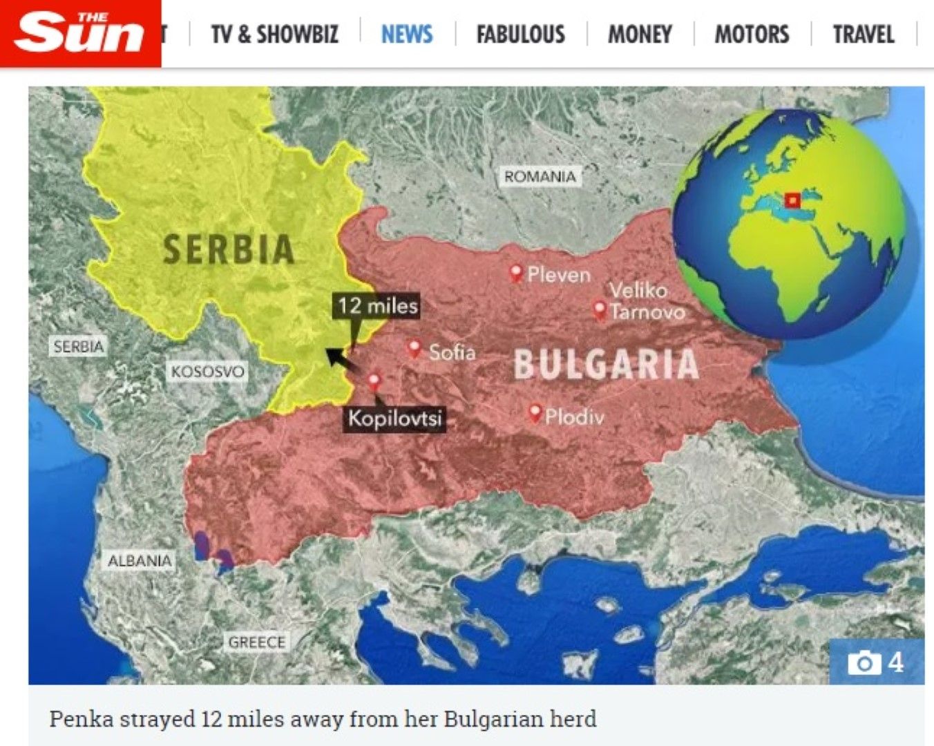 Картата на Сън, според която Македония е българска 