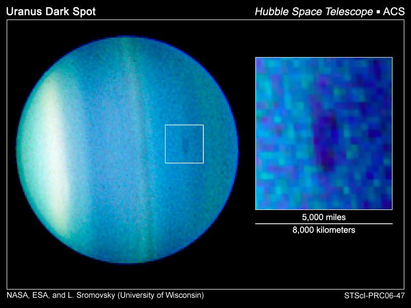Първата буря на Уран е открита през 2006 г.