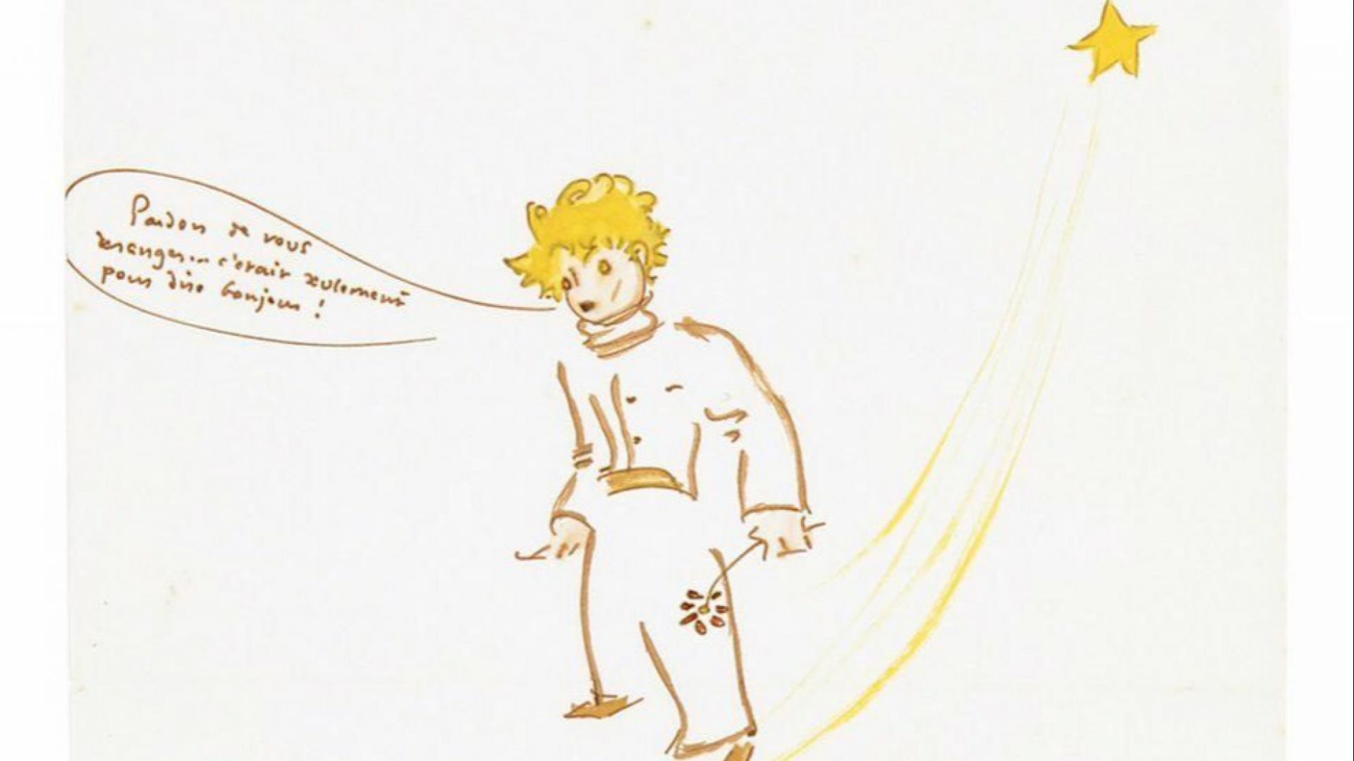 Ескизи на книгата Малкия принц направени от автора й Антоан