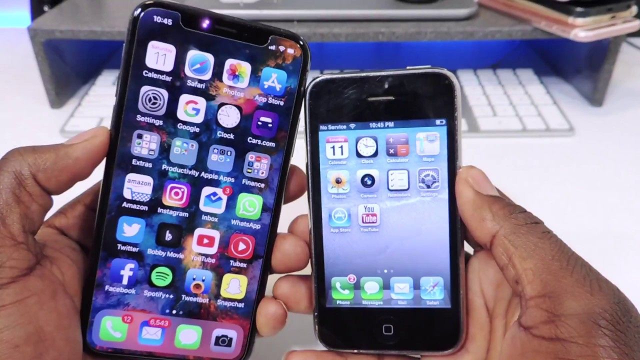 iPhone  3GS сравнен с iPhone X