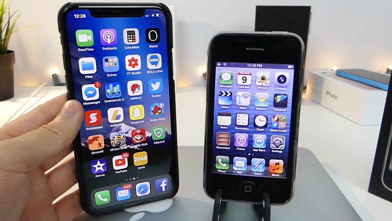 iPhone  3GS сравнен с iPhone X