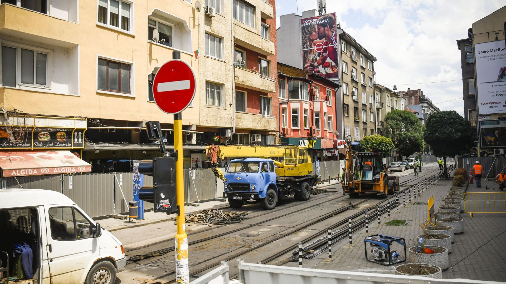 Трамвайното трасе по ул Граф Игнатиев конструктивно е изцяло завършено