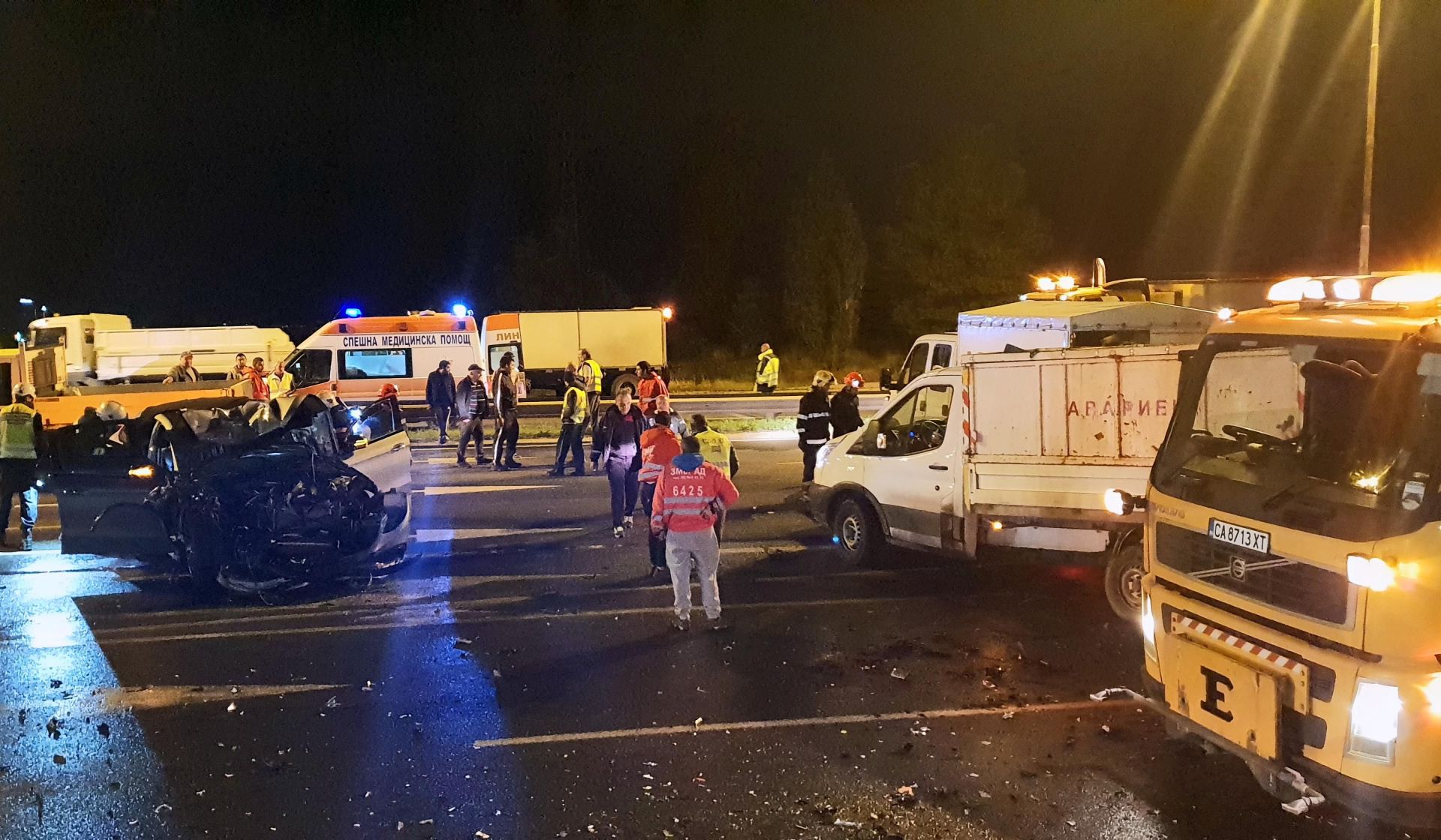 Катастрофата стана малко след полунощ на Околовръстното шосе в София