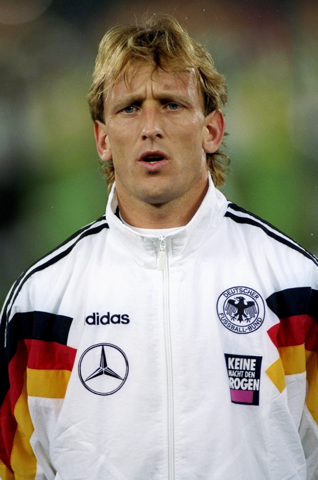 Това лице е на Андреас Бреме, хладнокръвният германски дузпаджия, който донесе световната титла през 1990 г. с удар от 11 метра в последните минути на финала срещу Аржентина - 1:0.
