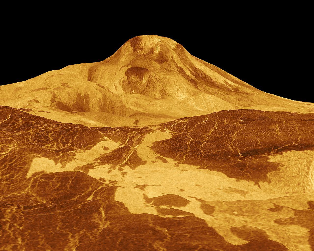 Вулканът Maat Mons на Венера