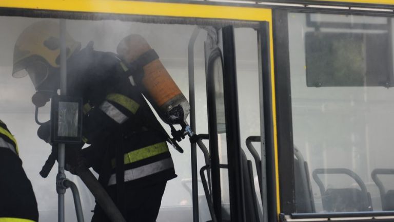 Автобус на столичния градски транспорт се запали малко след 10