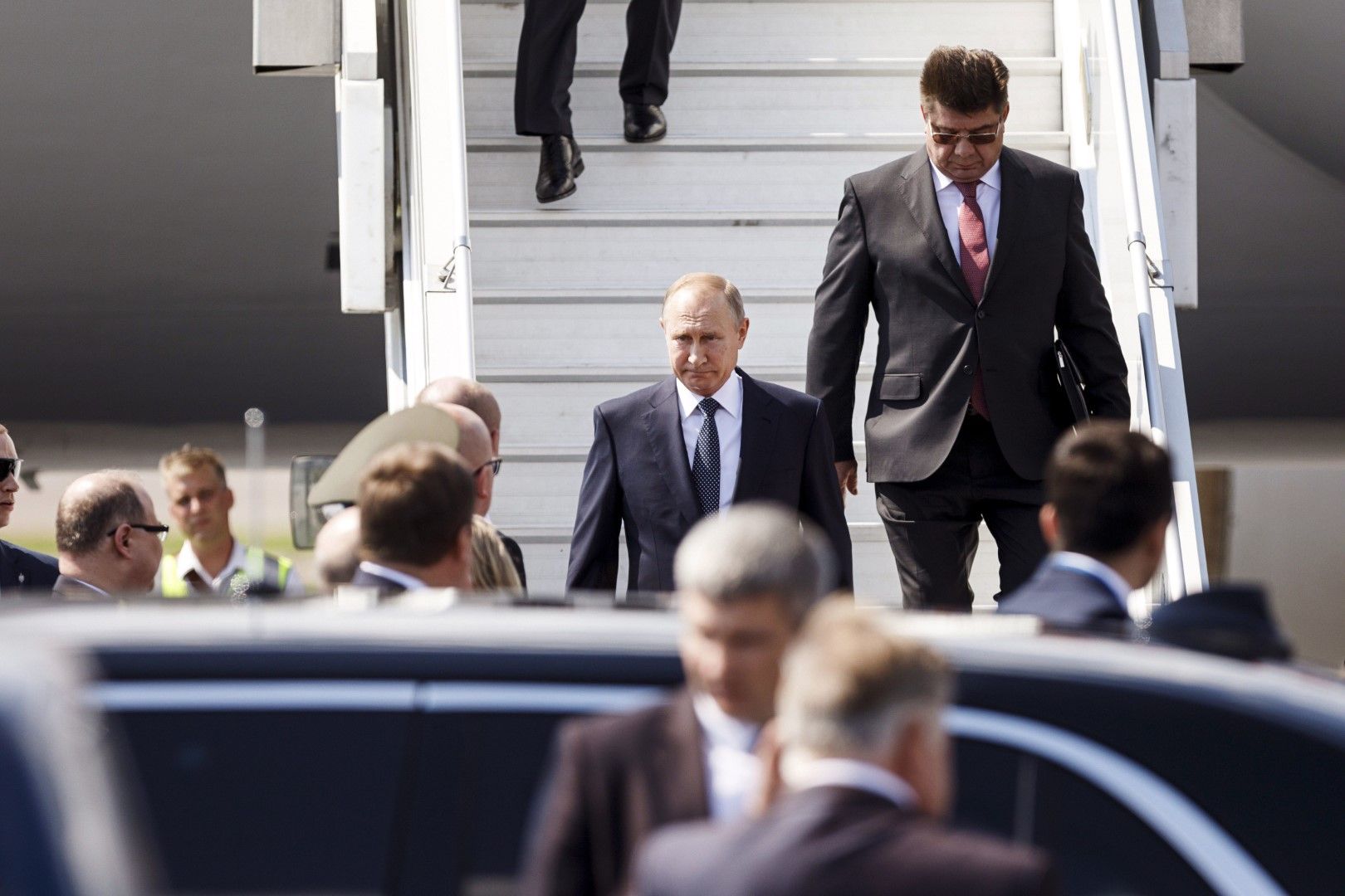 Путин на летището в Хелзинки 