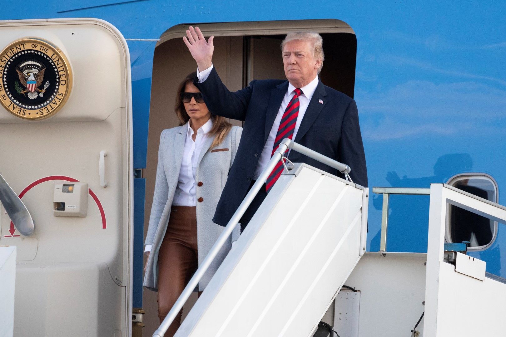 Мелания и Доналд Тръмп пристигат в Хелзинки