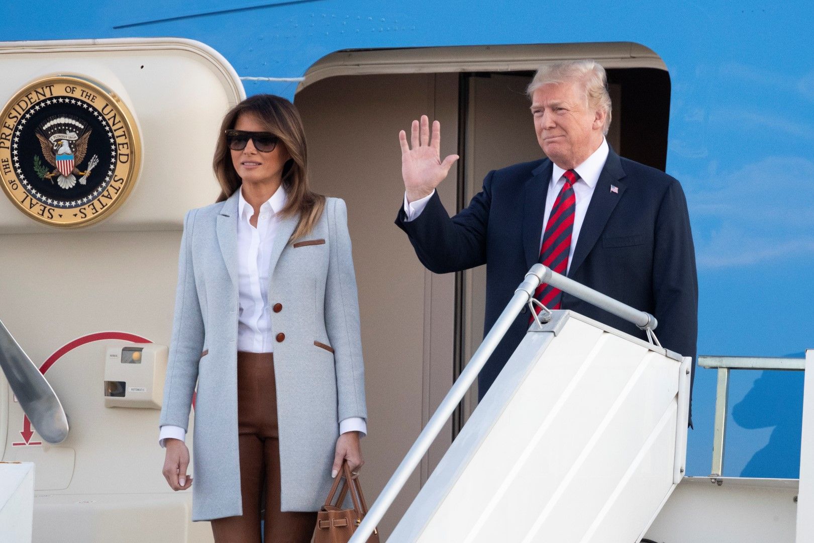 Мелания и Доналд Тръмп пристигат в Хелзинки