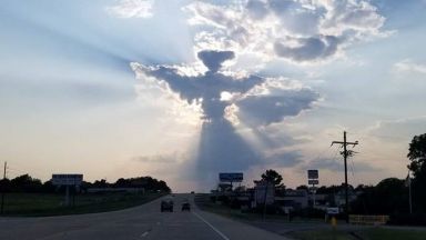 "Ангелски" облак се появи в небето на Тексас
