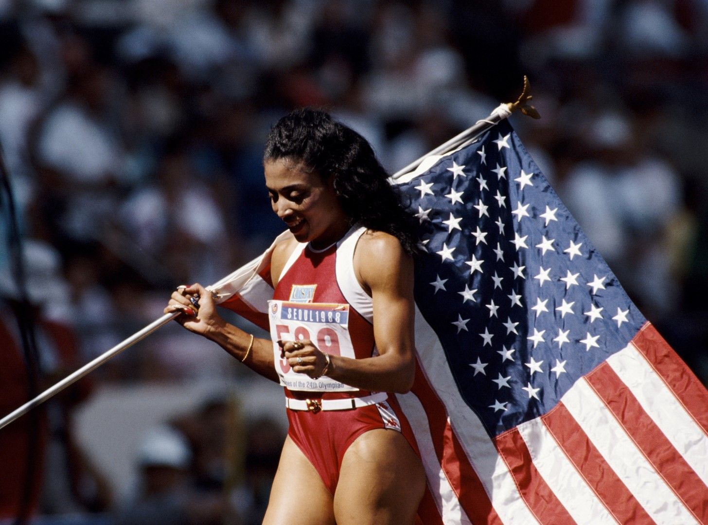  Флорънс Грифит-Джойнър, известна в САЩ като Фло Джо е   Олимпийска шампионка от Сеул в дисциплините 100 и 200 м,   както и в щафетата 4х100 м. Тя е и световна рекордьорка на   100 и 200 м. 