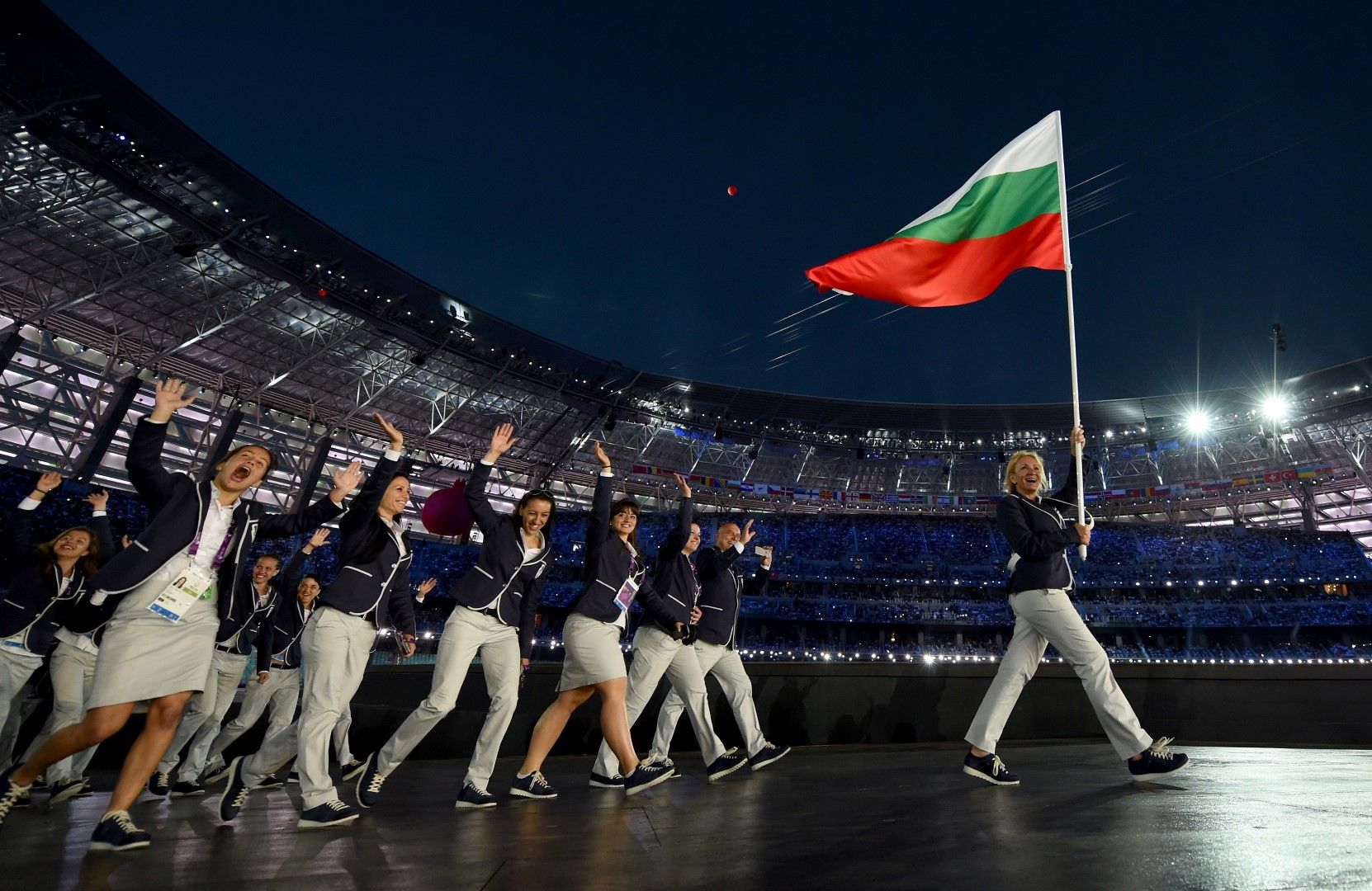 Гроздева бе знаменосец на Игрите в Атина и на европейските игри в Баку през 2015-а.