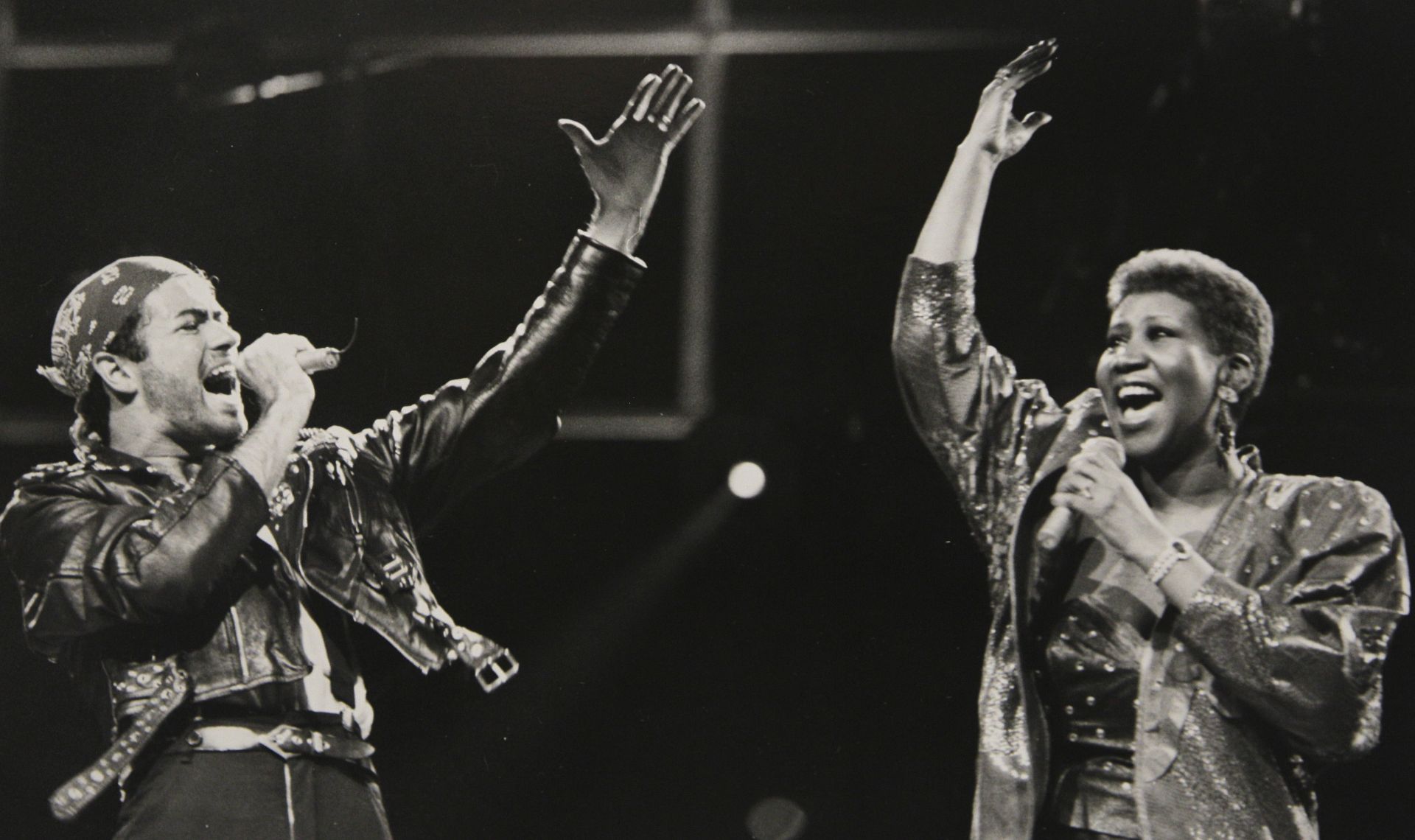 Джордж Майкъл и Арета Франклин на Faith World Tour 1988