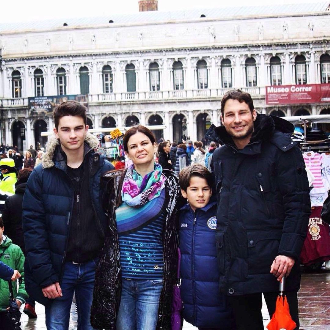 Синът на Марги Хранова - Кристиян, със семейството си