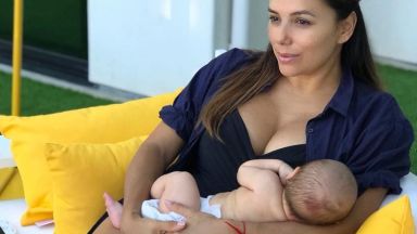 Ева Лонгория супер секси във фотосесия с бебето