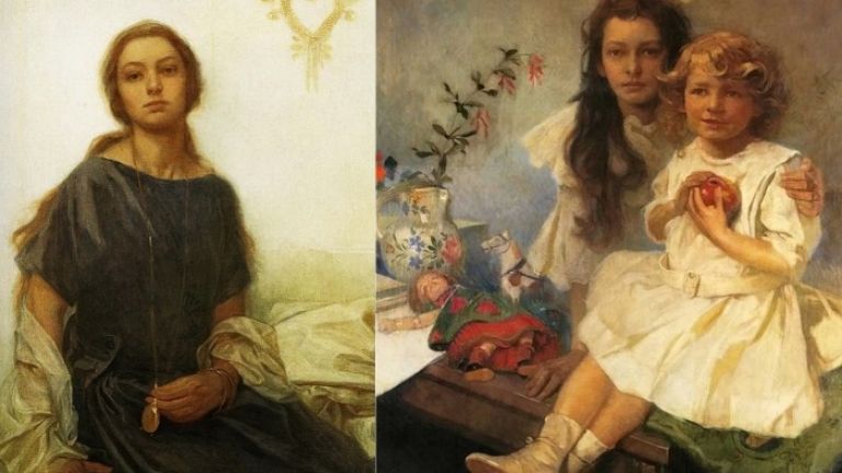 Альфонс муха «портрет ярославы», 1930. Дети живопись известные работы художников. Дочь альфонса. Альфонс муха мадонна лилий. Альфонс мария муха (чехия, 1860-1939).