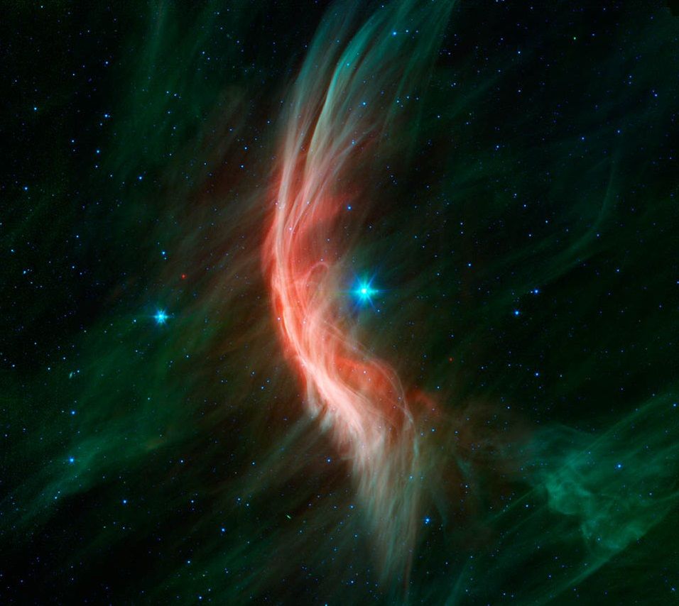 Звездата Zeta Ophiuchi и ефектът й върху близкия газов облак