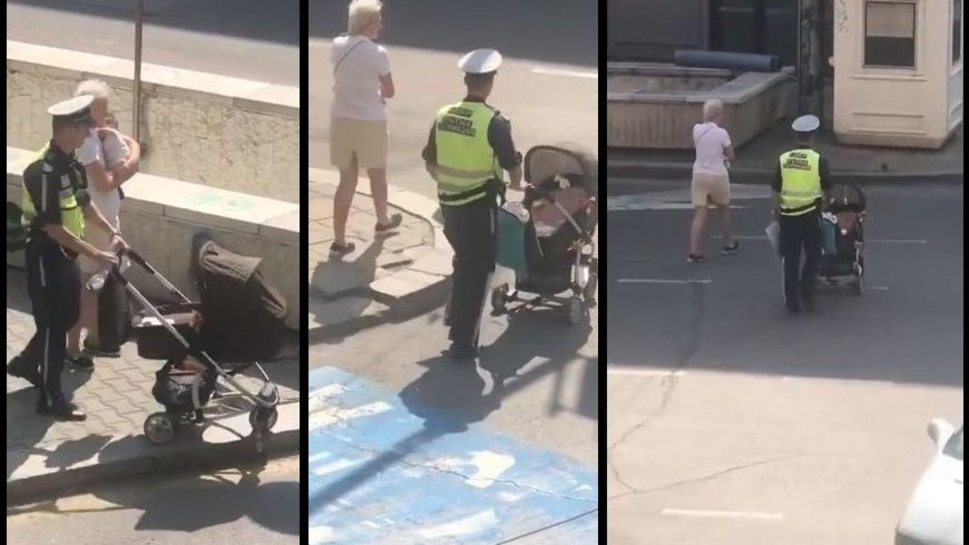 Видео с полицай, който нарушава правилника за движение по пътищата,