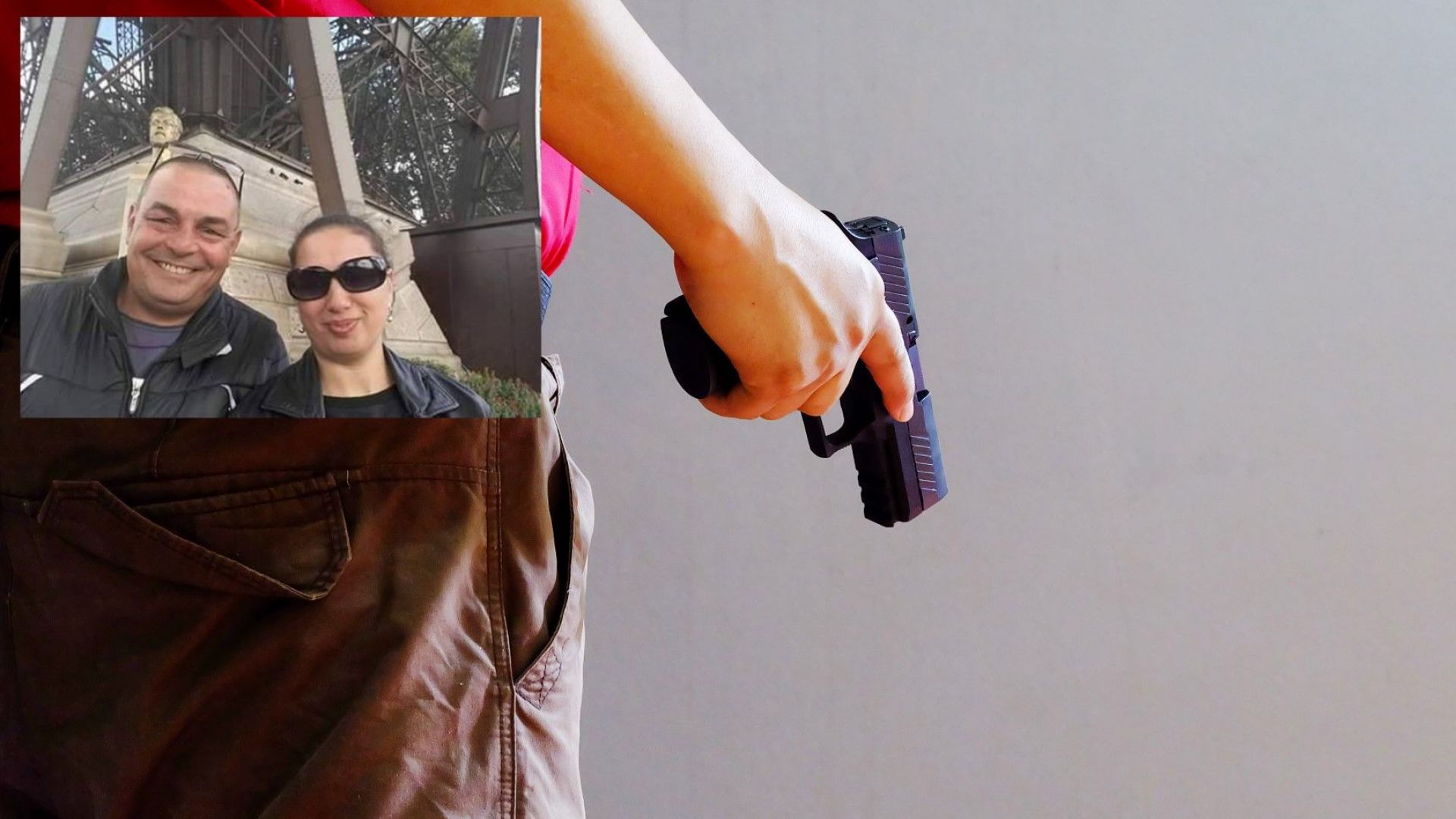 52 годишният мъж който днес застреля 33 годишната си приятелка 12 годишния й