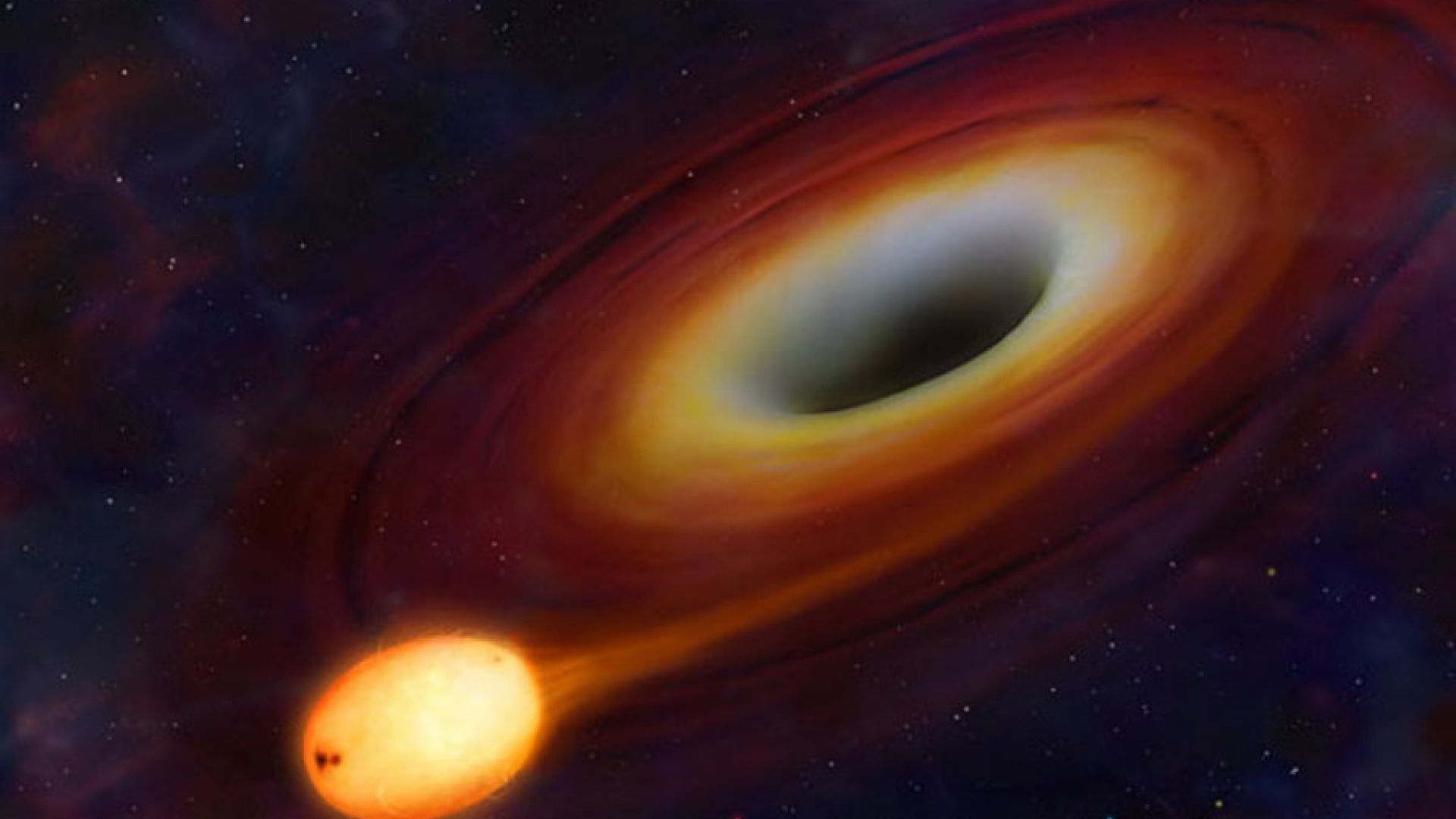 Астрономи откриха различна по размер черна дупка, поглъщаща звезди 