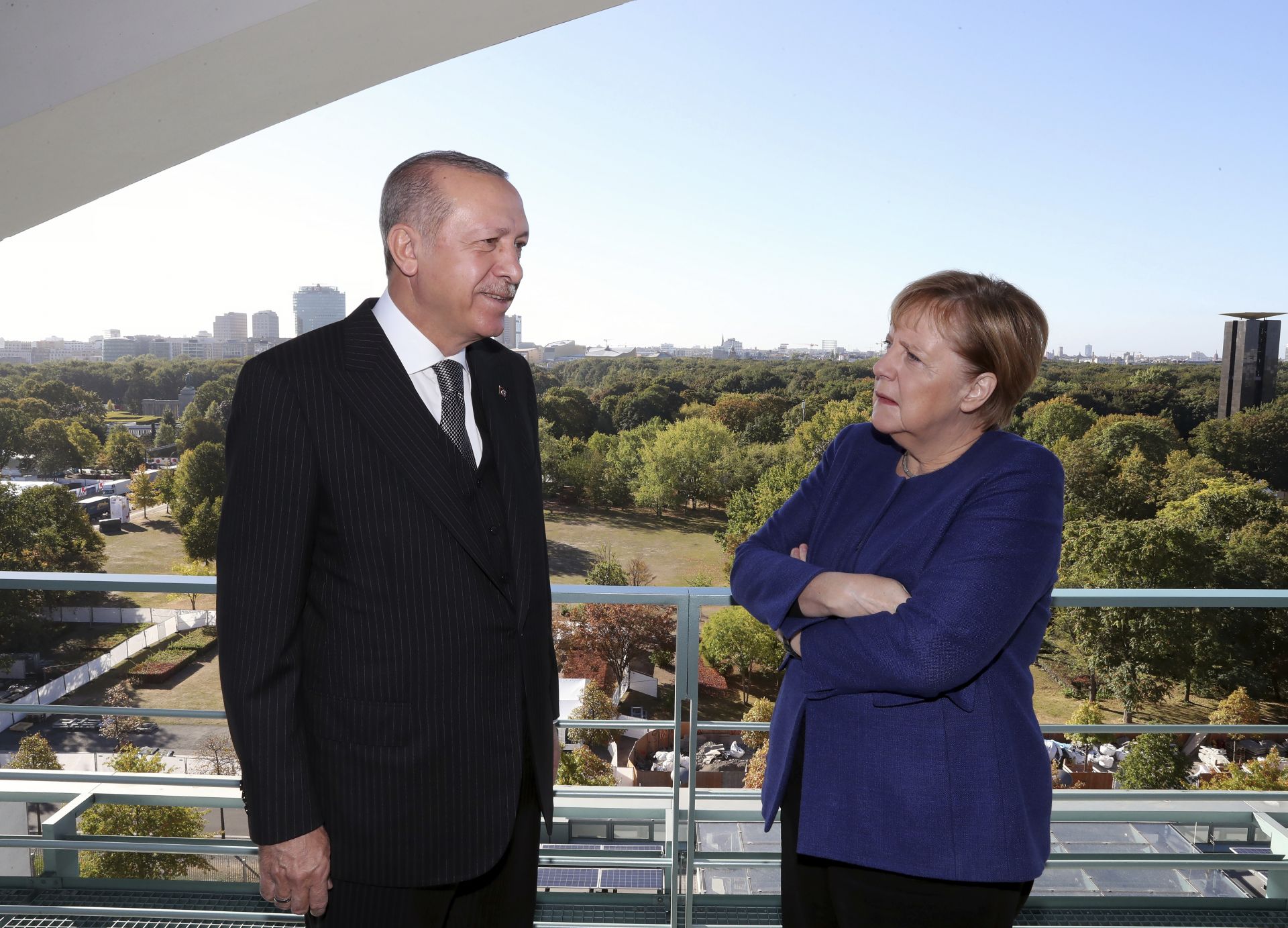 Турският президент Реджеп Тайип Ердоган проведе продължила два часа и половина работна закуска с германския канцлер Ангела Меркел
