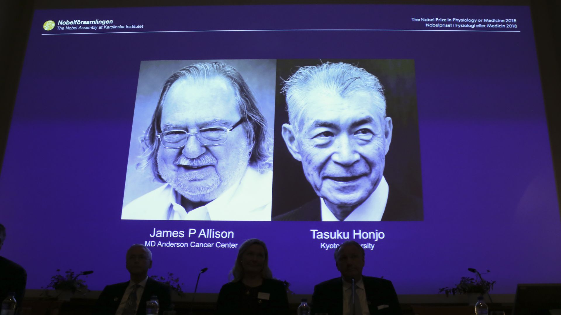 Джеймс П Алисън и Тасуку Хонджо спечелиха съвместно Нобеловата награда
