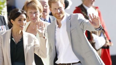 Хари и Меган на първа визита в своето херцогство