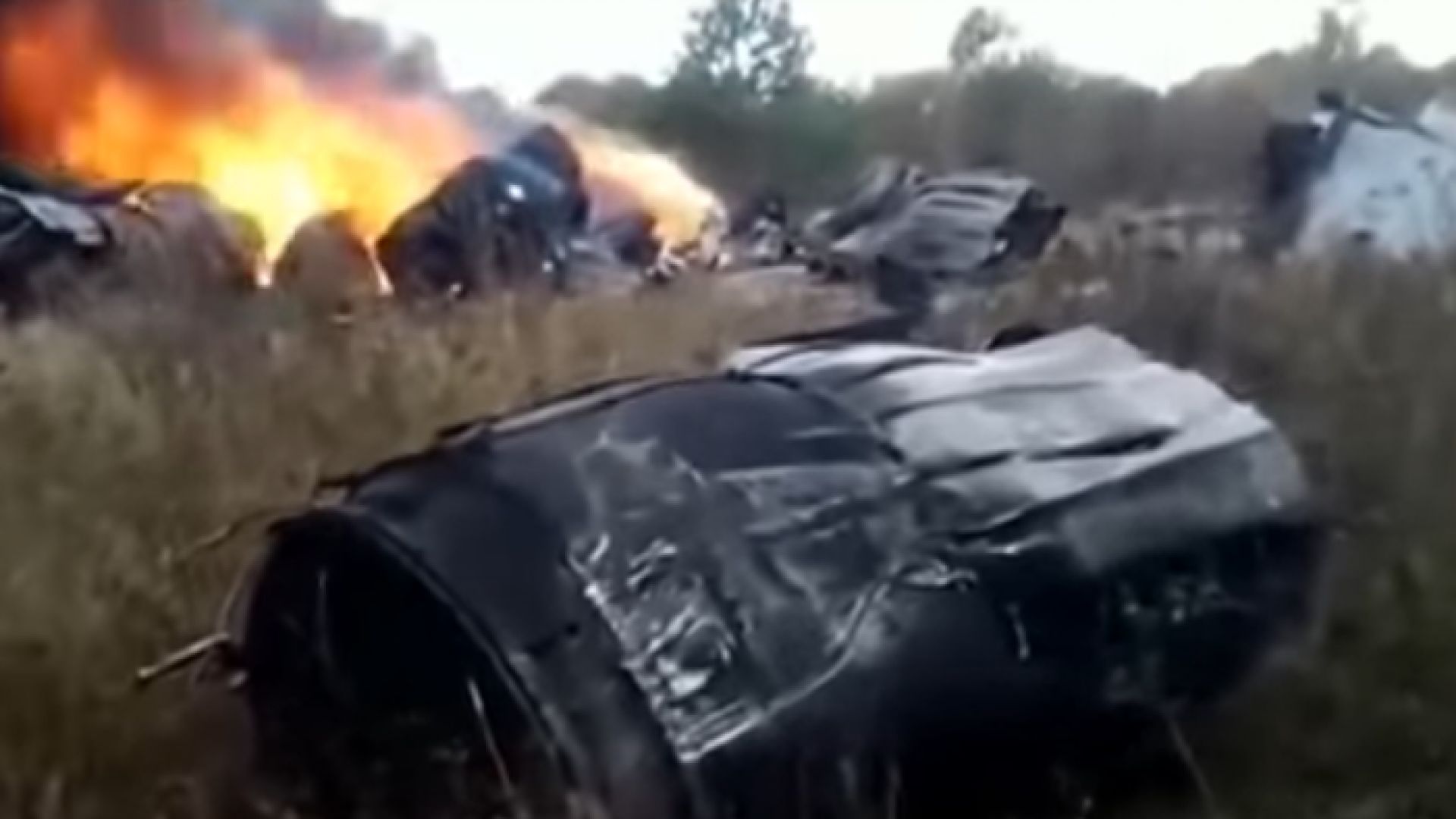 МиГ-29 се разби в покрайнините на Москва (видео)