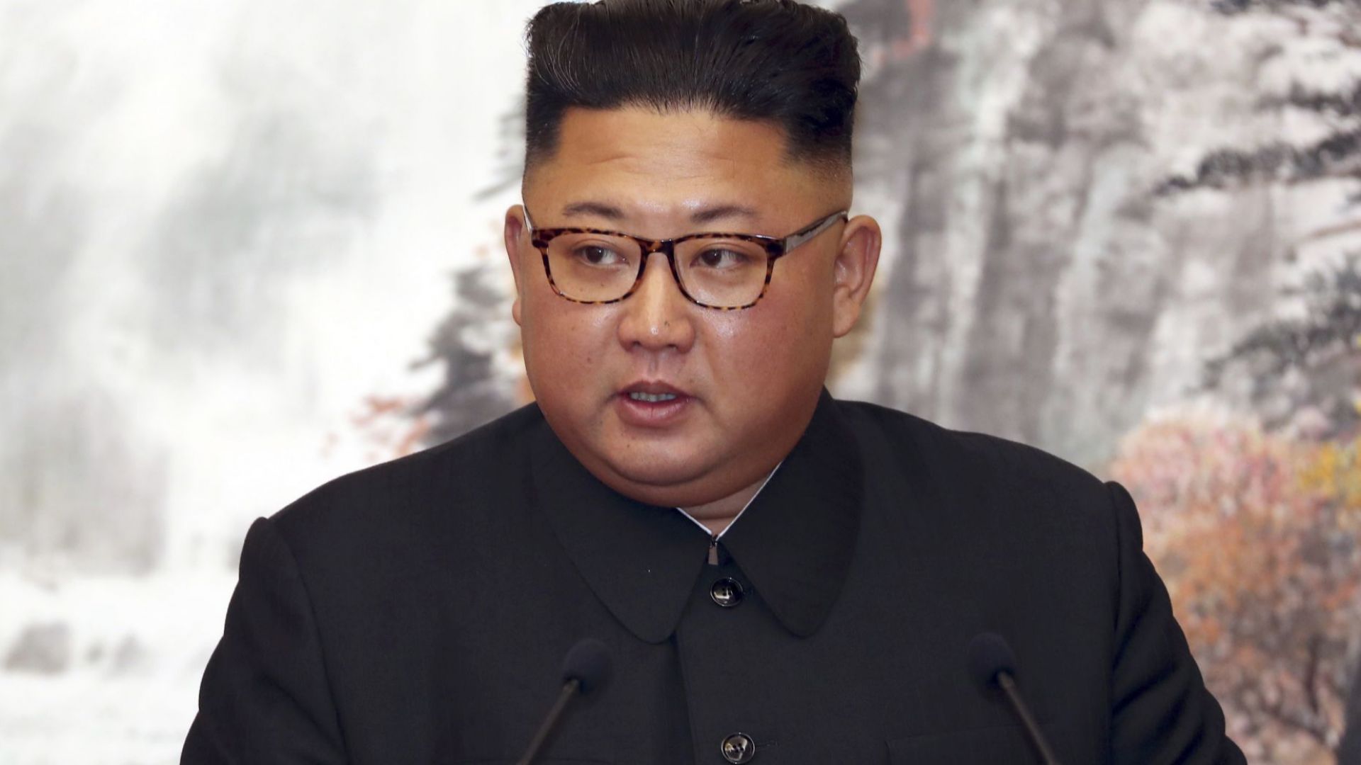 Сеевернокорейският лидер Ким Чен ун който лично е инспектирал демонстрацията на