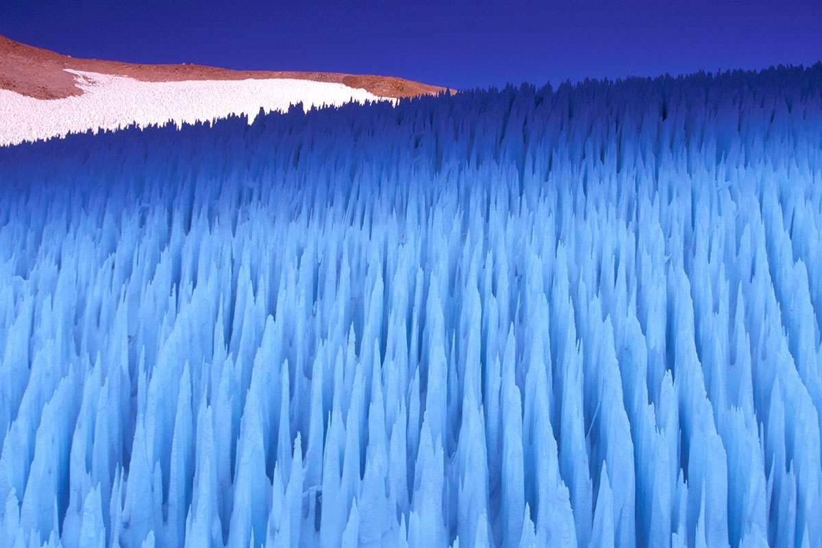 На някои места ледените шипове са образували своеобразни "гори"