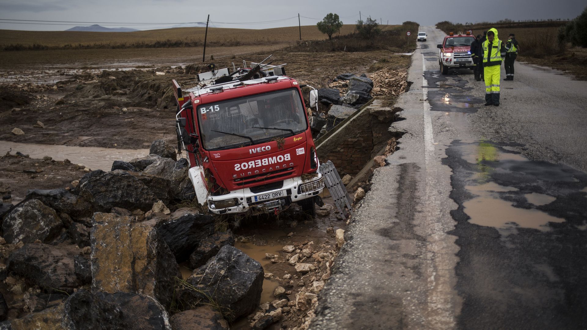 Проливните дъждове и наводненията в Испания където е в сила