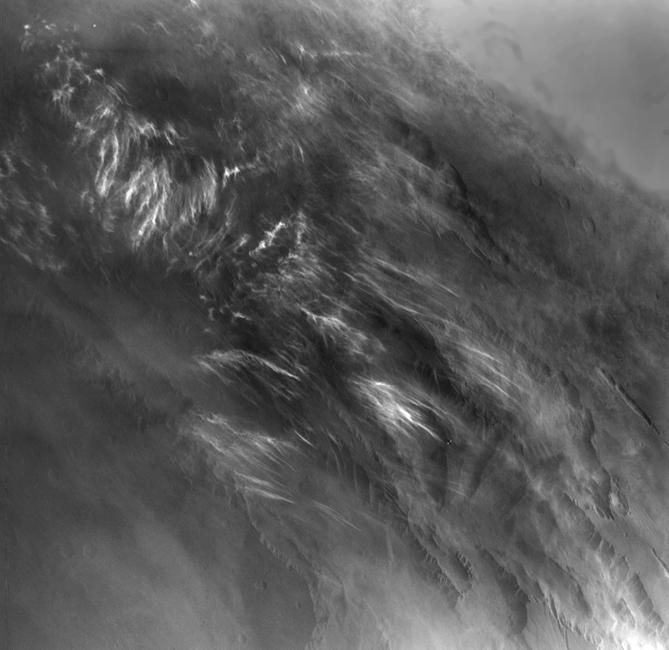 Първите облаци на Марс са заснети през 70-те
