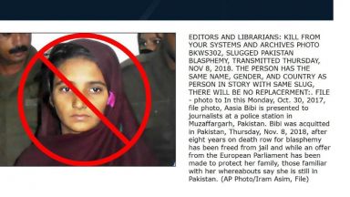 Пакистанският случай на осквернение: християнката Асия Биби е освободена 