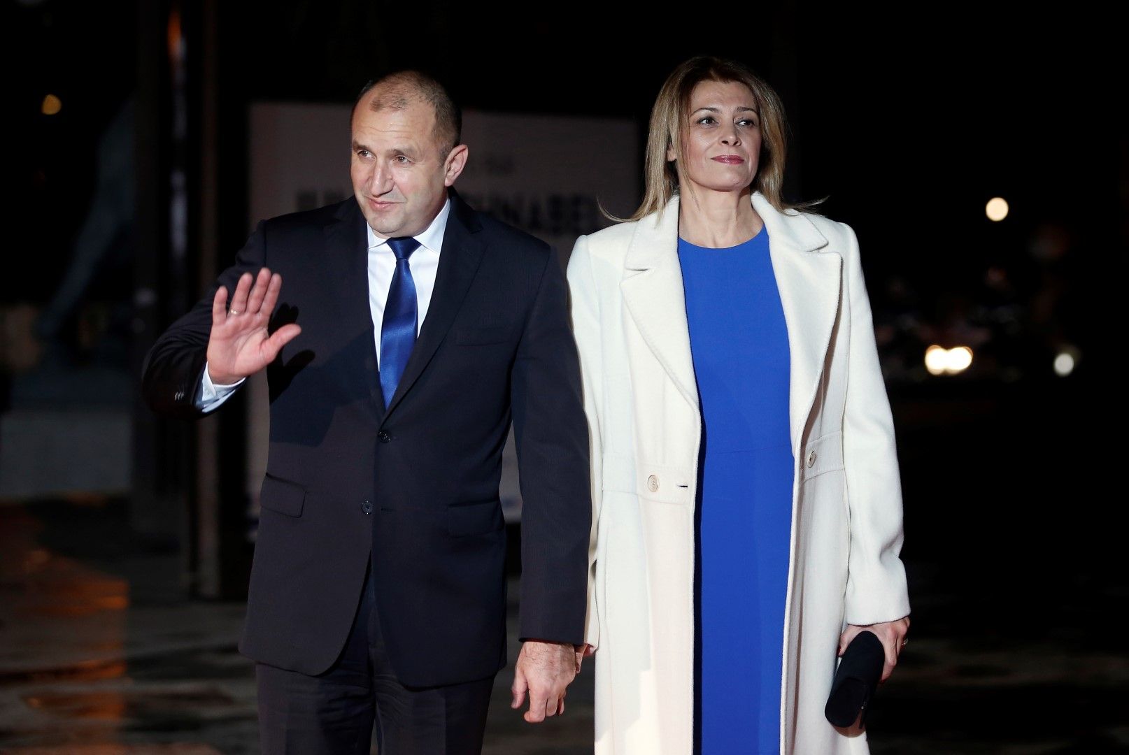 Президентът Радев и съпругата му Десислава
