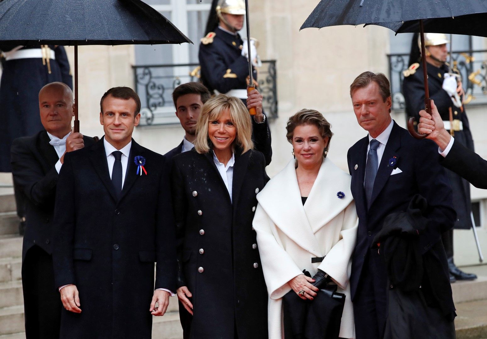 Семейство Макрон с херцозите на Люксембург