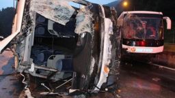 11 ученици бяха ранени  при катастрофа на два автобуса  в Северозападна Турция
